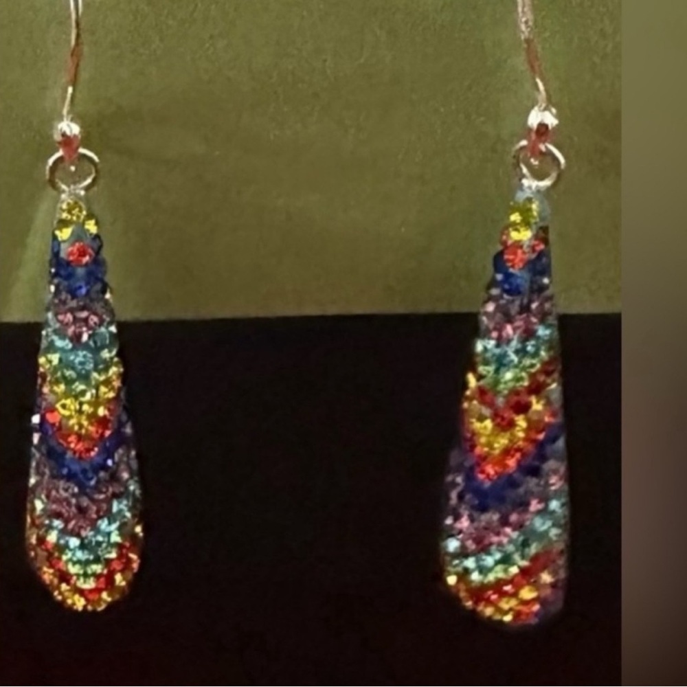 Colorful Dangle Earrings - Picture 3 of 4